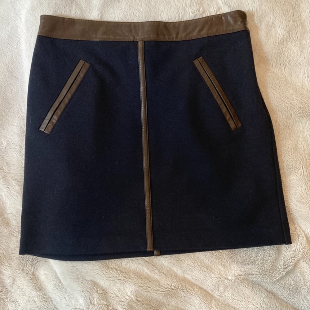 Club Monaco Navy Blue Mini Skirt